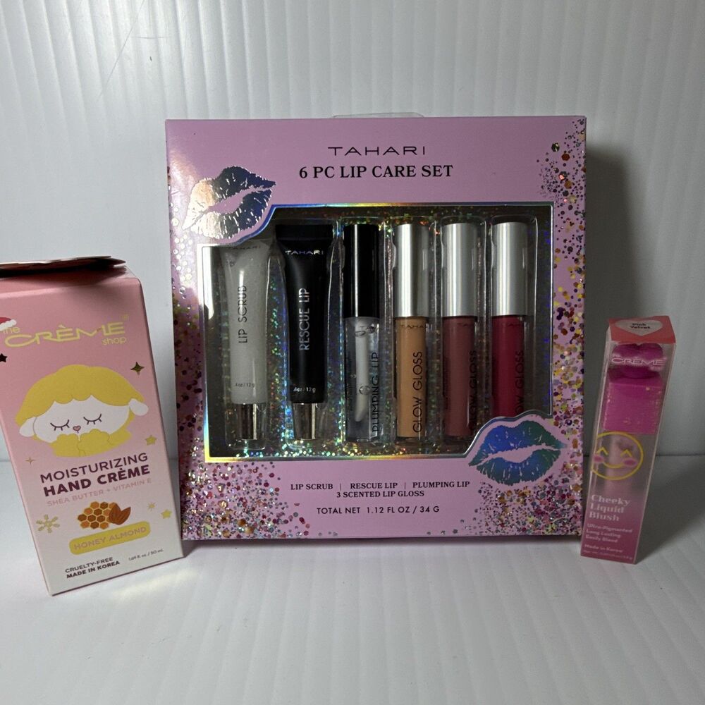 Tahari 6-Pc Lip Care Set w/Lip Scrub, Lip Conditioner & 3 Glosses 1.12oz